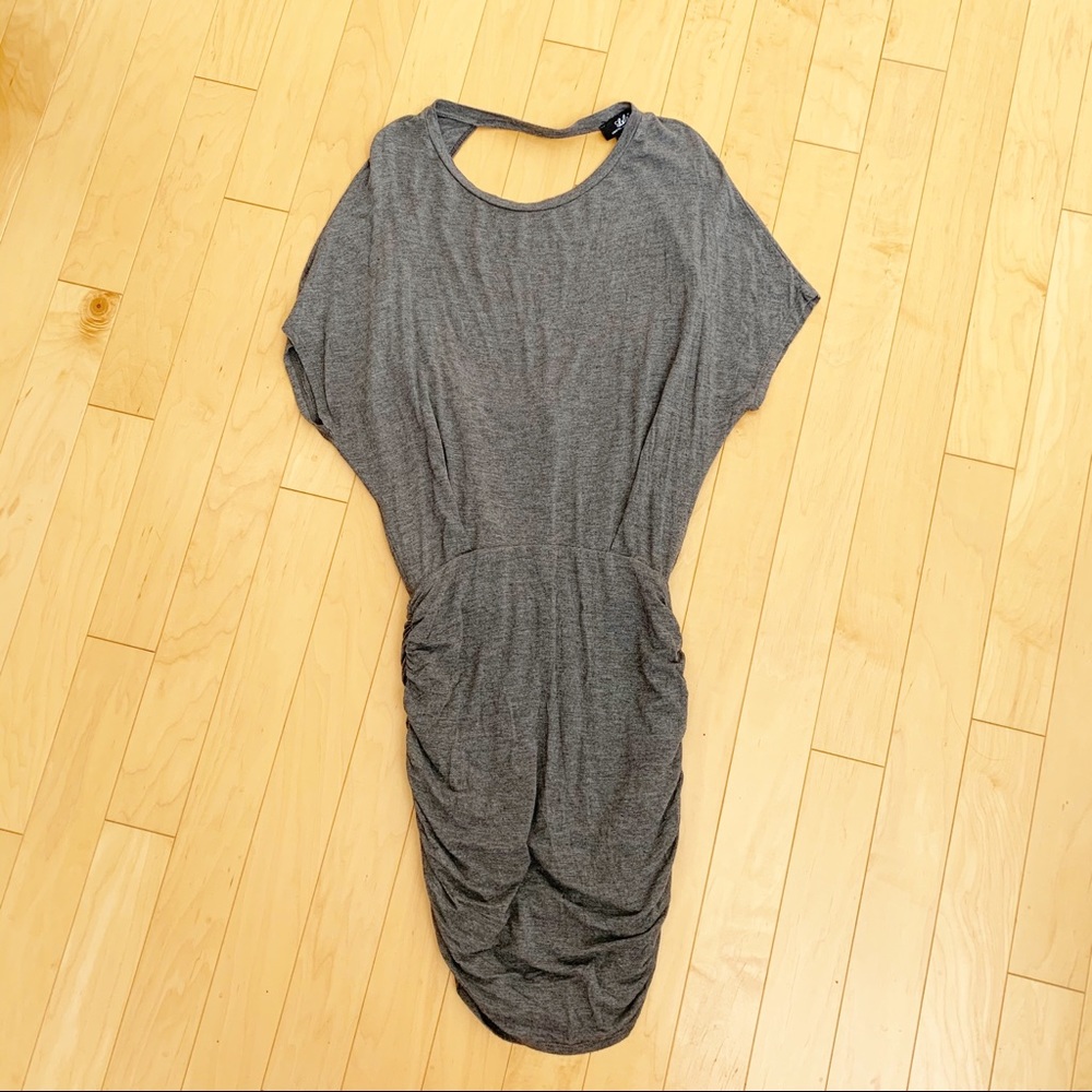 Lulu’s Chic Composure Dark Gray Backless Dress - image 4